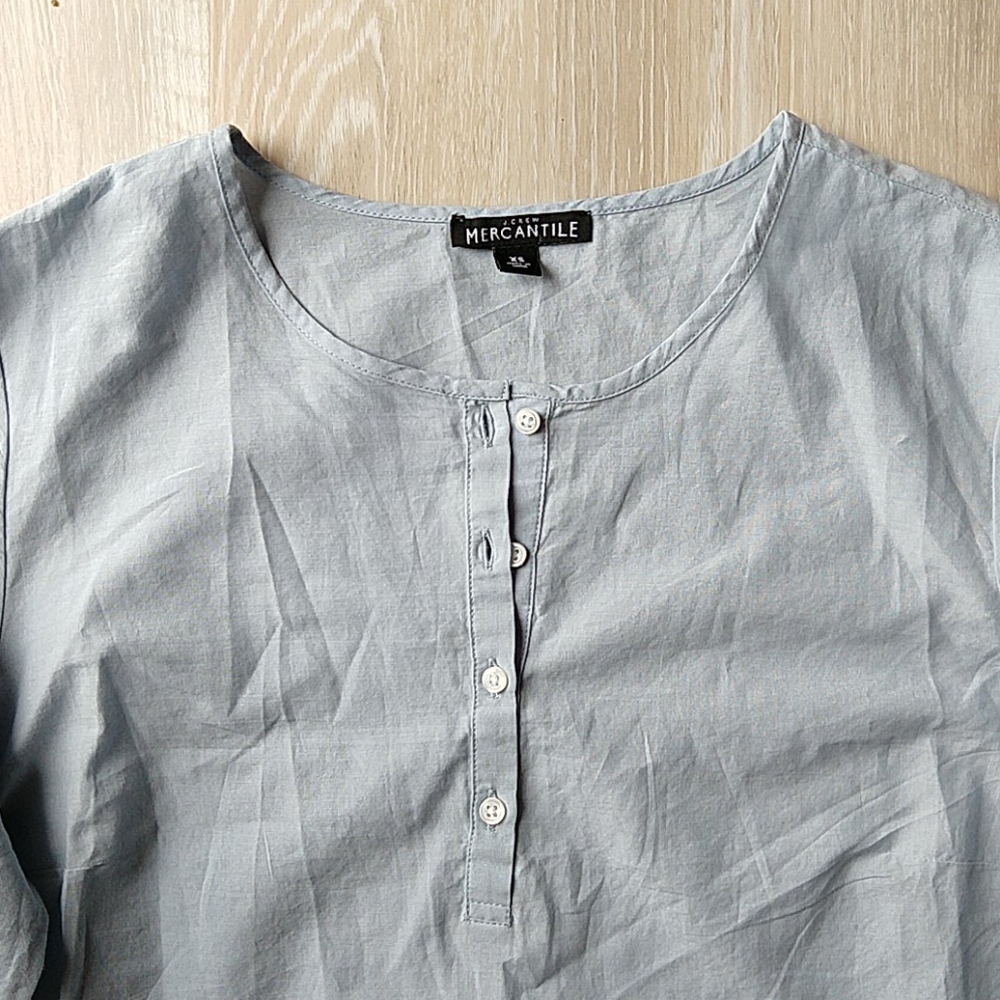 J Crew Mercantile Eyelet Puff Sleeve Top - Picture 3 of 4